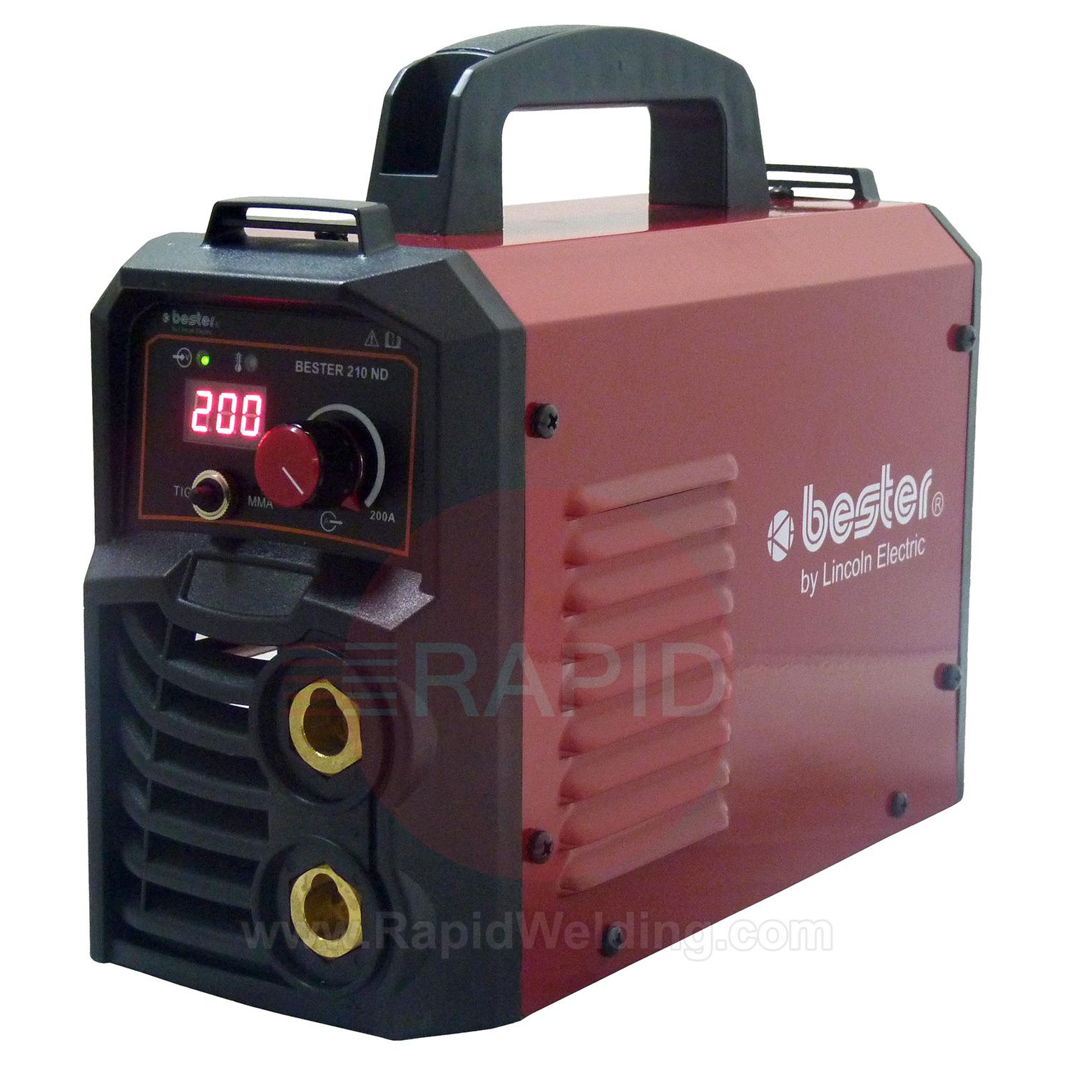 B18258-1-TP  Lincoln Bester 210-ND Inverter Arc Welder Suitcase Package, with TIG Torch & Accessory Kit - 230v